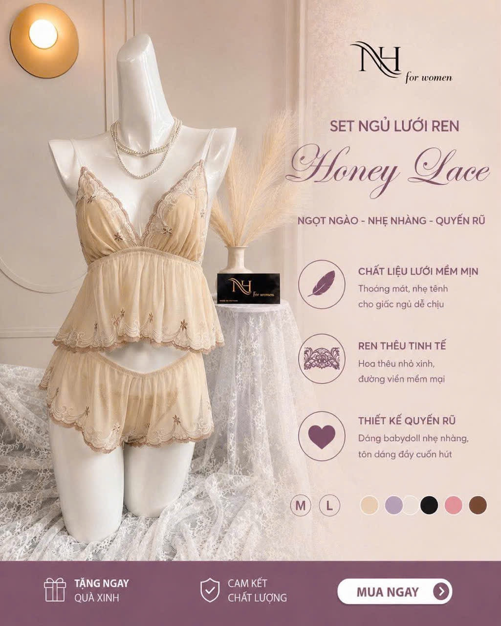 Lingerie from silk NH code L04