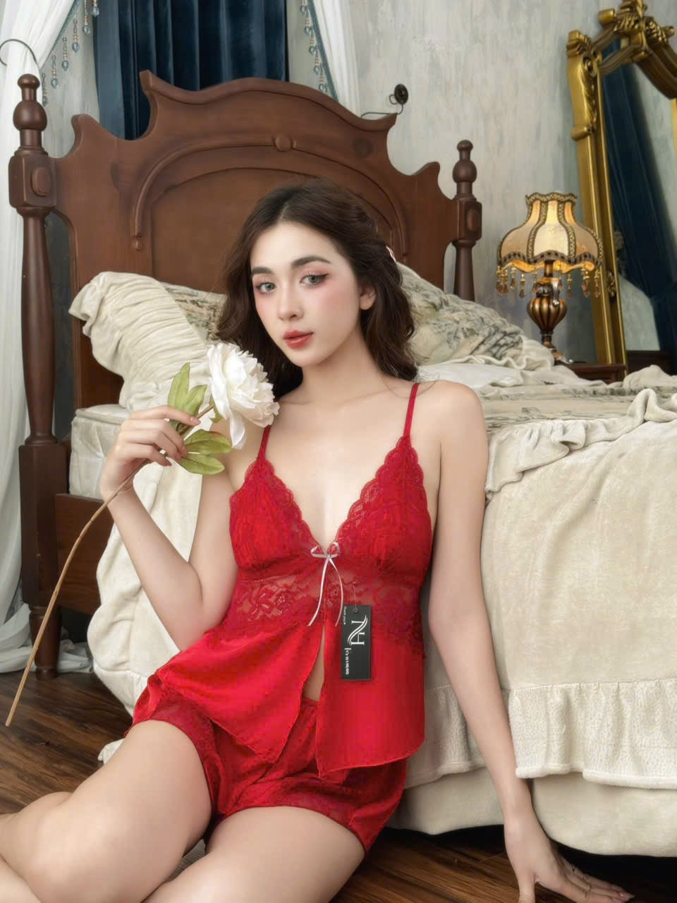 Sleepwear lace/ N129 From Silk NH